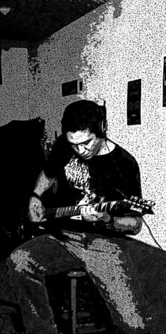 Conde Albertt recording Guitar